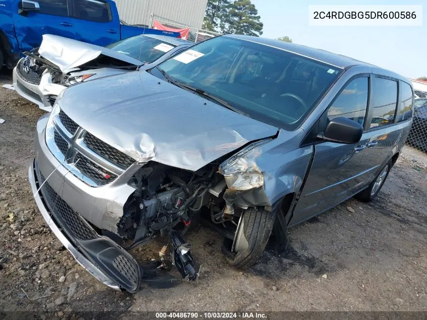 2013 Dodge Grand Caravan Se VIN: 2C4RDGBG5DR600586 Lot: 40486790