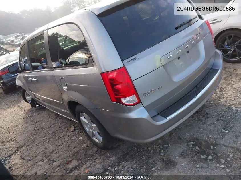 2013 Dodge Grand Caravan Se VIN: 2C4RDGBG5DR600586 Lot: 40486790