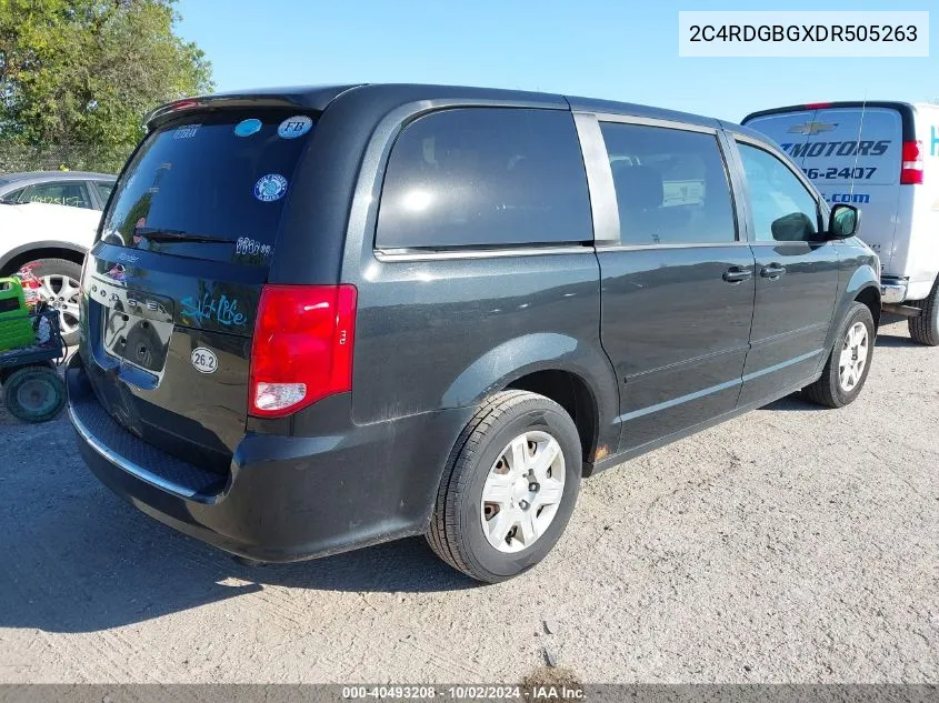 2013 Dodge Grand Caravan Se VIN: 2C4RDGBGXDR505263 Lot: 40493208