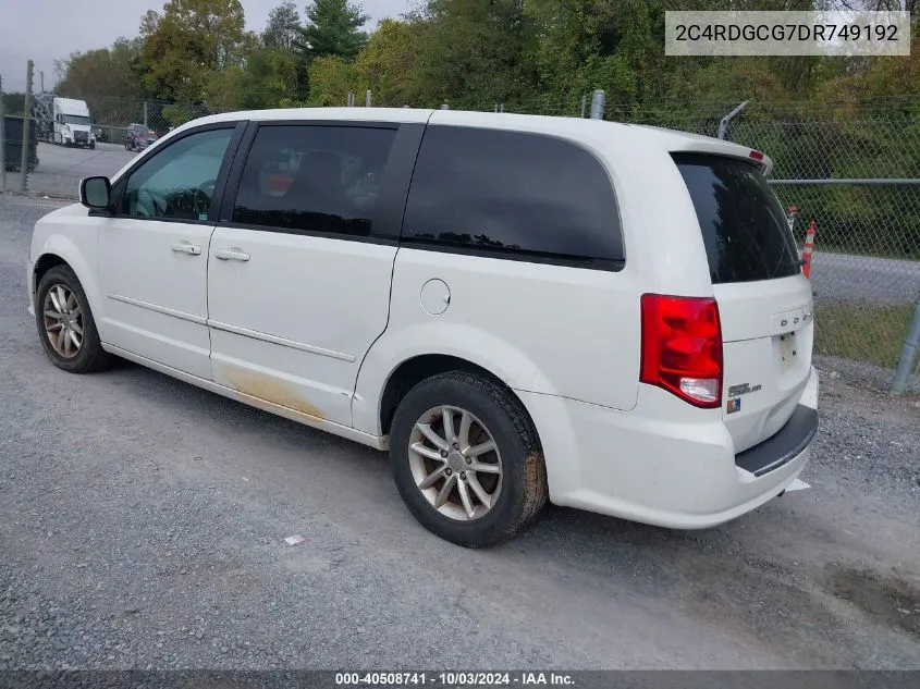 2C4RDGCG7DR749192 2013 Dodge Grand Caravan Sxt