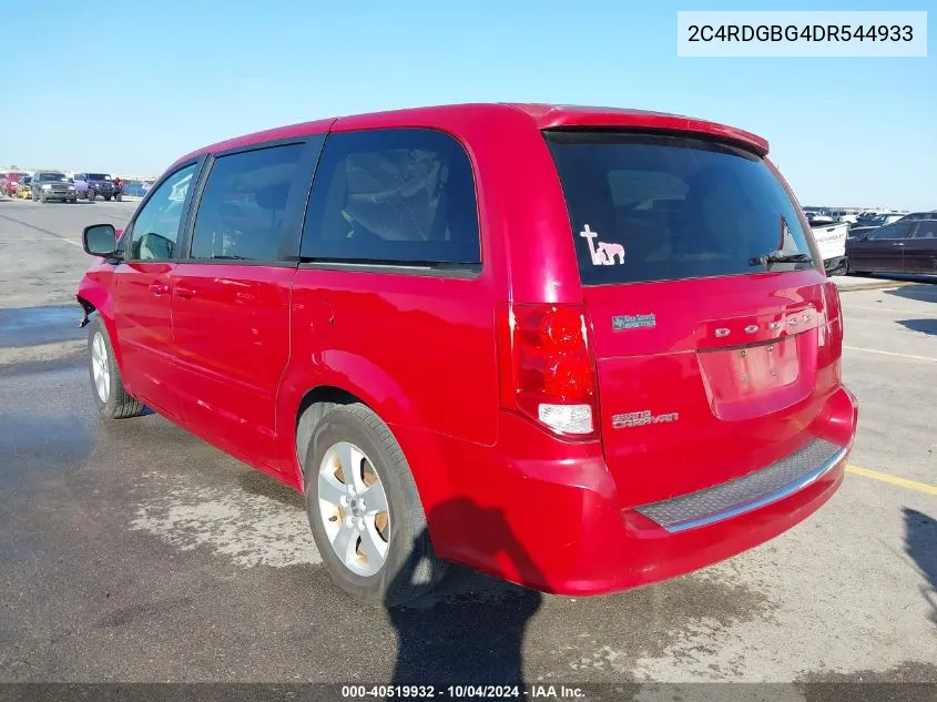 2013 Dodge Grand Caravan Se VIN: 2C4RDGBG4DR544933 Lot: 40519932