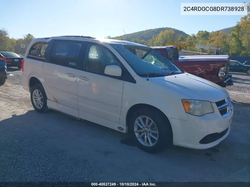 2013 Dodge Grand Caravan Sxt VIN: 2C4RDGCG8DR738928 Lot: 40537249