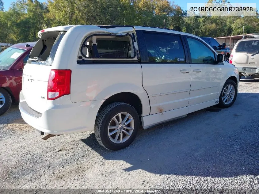 2013 Dodge Grand Caravan Sxt VIN: 2C4RDGCG8DR738928 Lot: 40537249