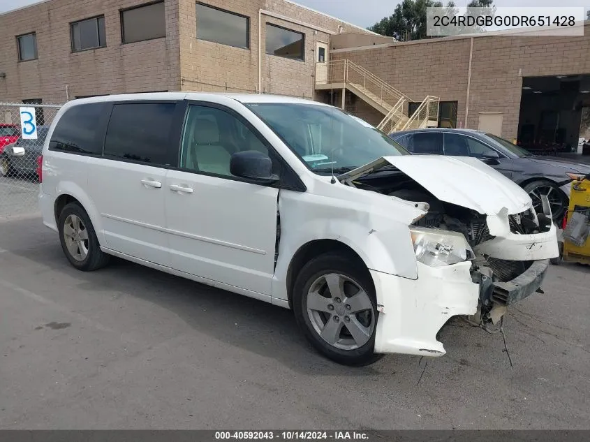 2013 Dodge Grand Caravan Se VIN: 2C4RDGBG0DR651428 Lot: 40592043