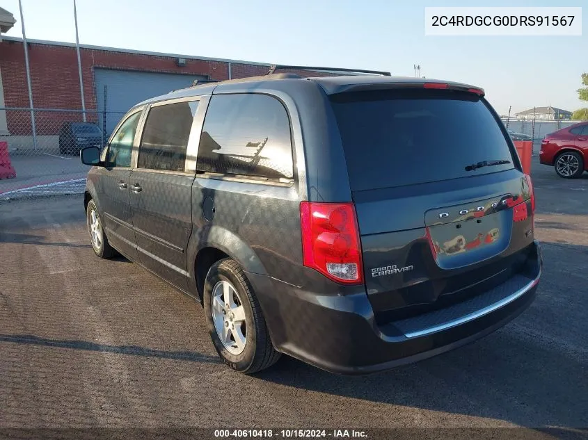 2013 Dodge Grand Caravan Sxt VIN: 2C4RDGCG0DRS91567 Lot: 40610418