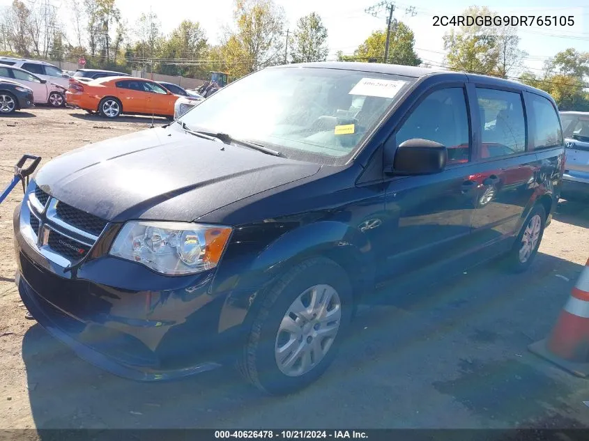 2013 Dodge Grand Caravan Se VIN: 2C4RDGBG9DR765105 Lot: 40626478