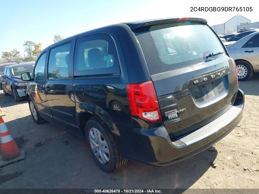 2C4RDGBG9DR765105 2013 Dodge Grand Caravan Se