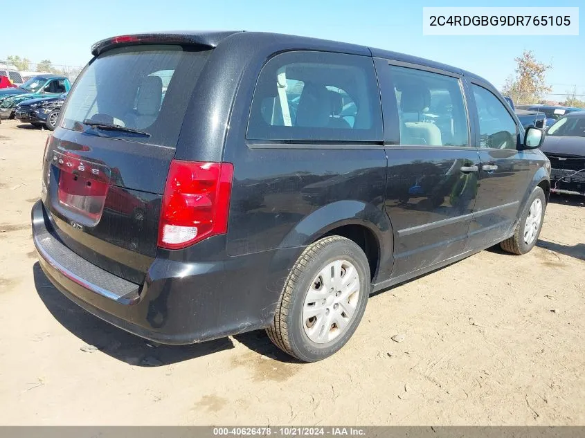 2013 Dodge Grand Caravan Se VIN: 2C4RDGBG9DR765105 Lot: 40626478