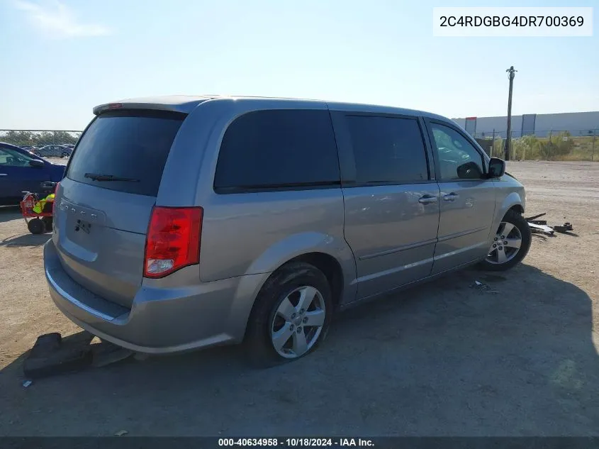 2013 Dodge Grand Caravan Se VIN: 2C4RDGBG4DR700369 Lot: 40634958