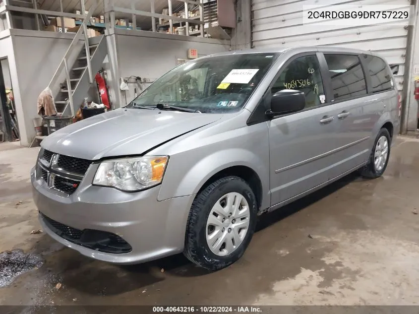 2013 Dodge Grand Caravan Se VIN: 2C4RDGBG9DR757229 Lot: 40643216