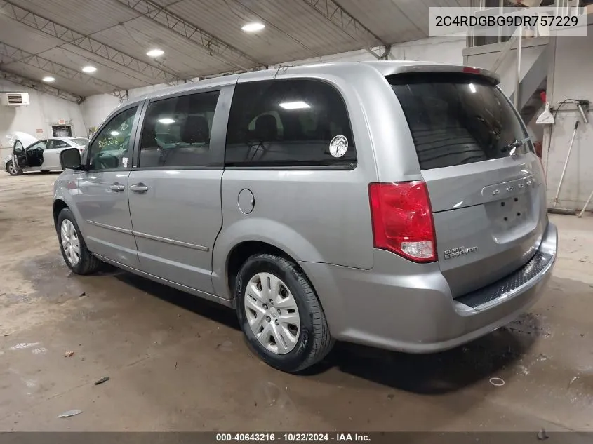 2013 Dodge Grand Caravan Se VIN: 2C4RDGBG9DR757229 Lot: 40643216