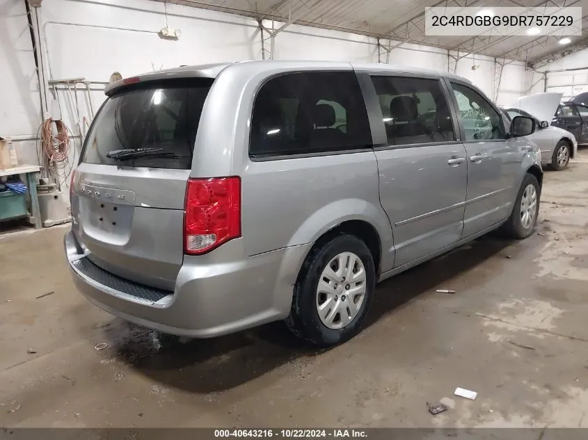 2013 Dodge Grand Caravan Se VIN: 2C4RDGBG9DR757229 Lot: 40643216