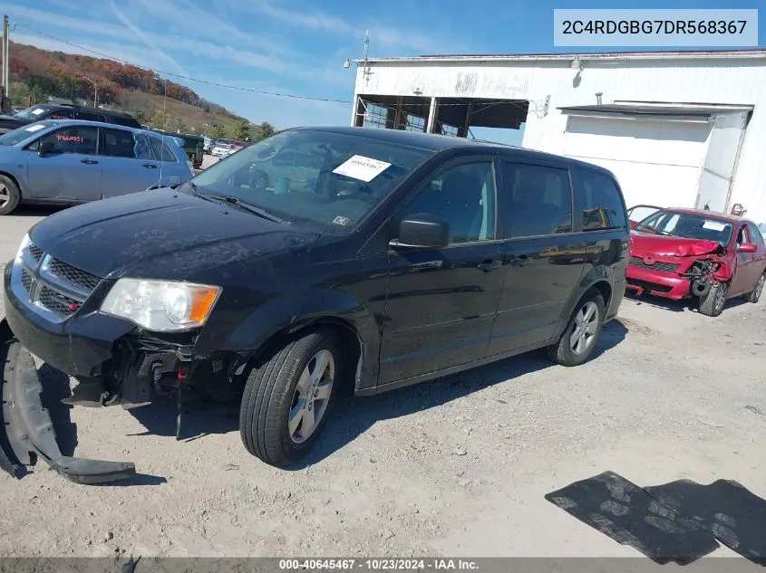 2013 Dodge Grand Caravan Se VIN: 2C4RDGBG7DR568367 Lot: 40645467