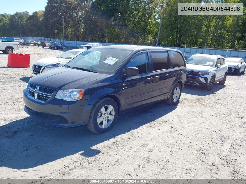 2C4RDGBG4DR644398 2013 Dodge Grand Caravan Se