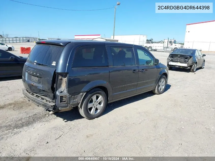 2013 Dodge Grand Caravan Se VIN: 2C4RDGBG4DR644398 Lot: 40645907