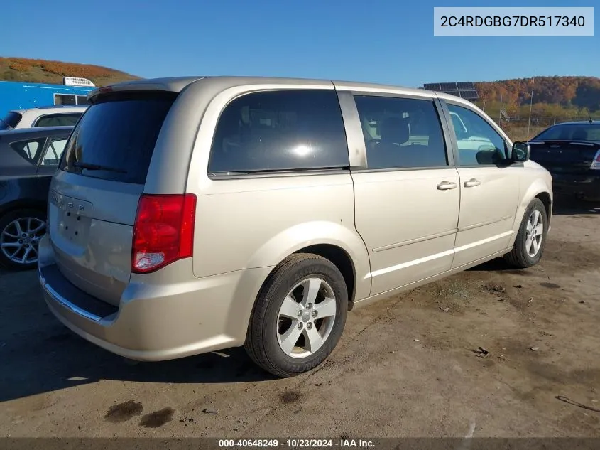 2013 Dodge Grand Caravan Se VIN: 2C4RDGBG7DR517340 Lot: 40648249