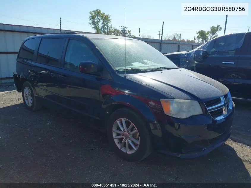 2C4RDGCG3DR580756 2013 Dodge Grand Caravan Sxt