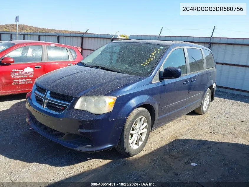 2013 Dodge Grand Caravan Sxt VIN: 2C4RDGCG3DR580756 Lot: 40651451