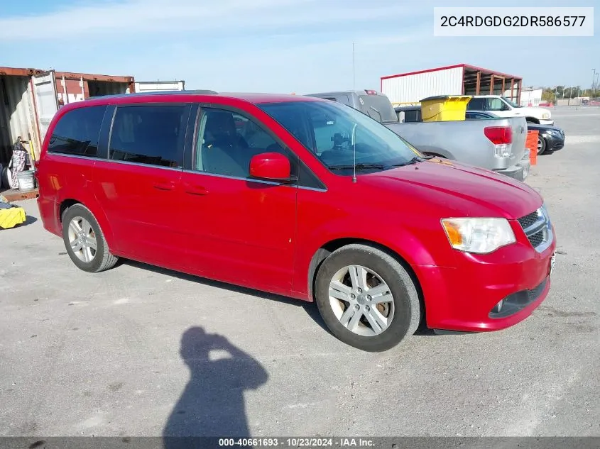 2013 Dodge Grand Caravan Crew VIN: 2C4RDGDG2DR586577 Lot: 40661693