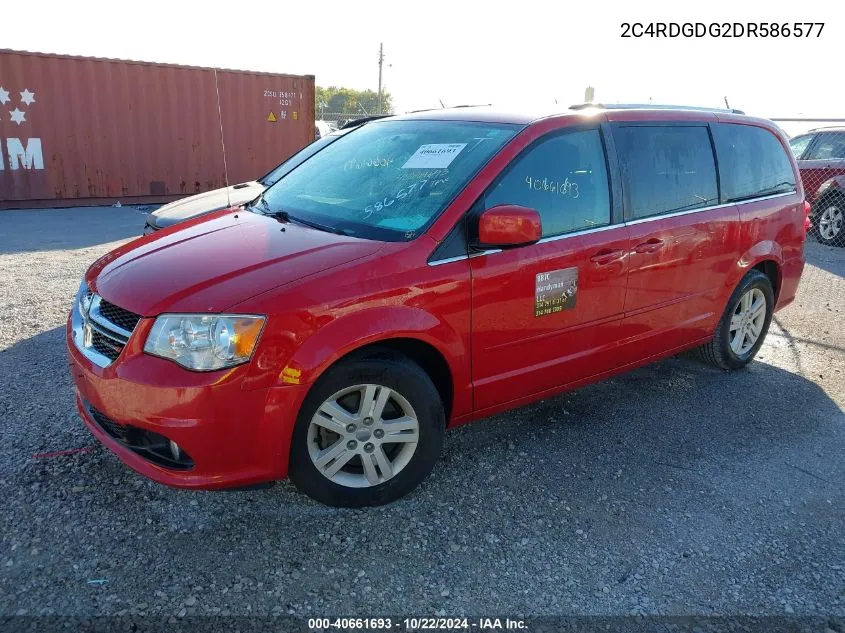 2013 Dodge Grand Caravan Crew VIN: 2C4RDGDG2DR586577 Lot: 40661693