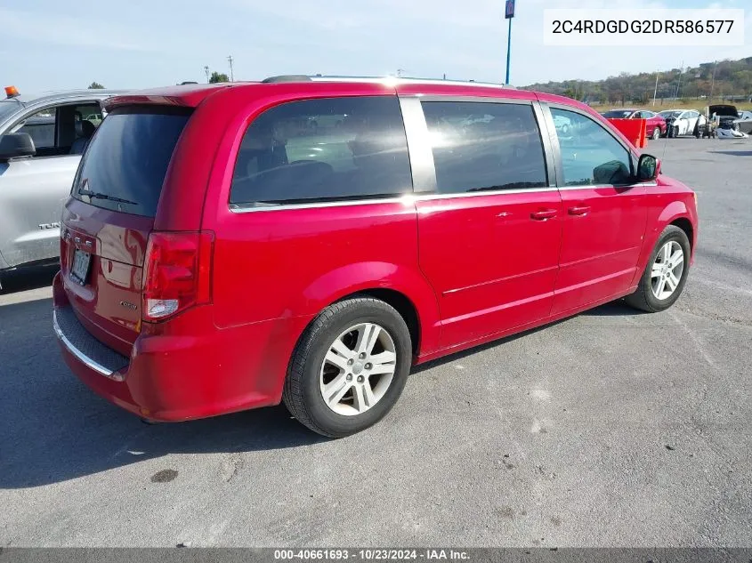 2013 Dodge Grand Caravan Crew VIN: 2C4RDGDG2DR586577 Lot: 40661693