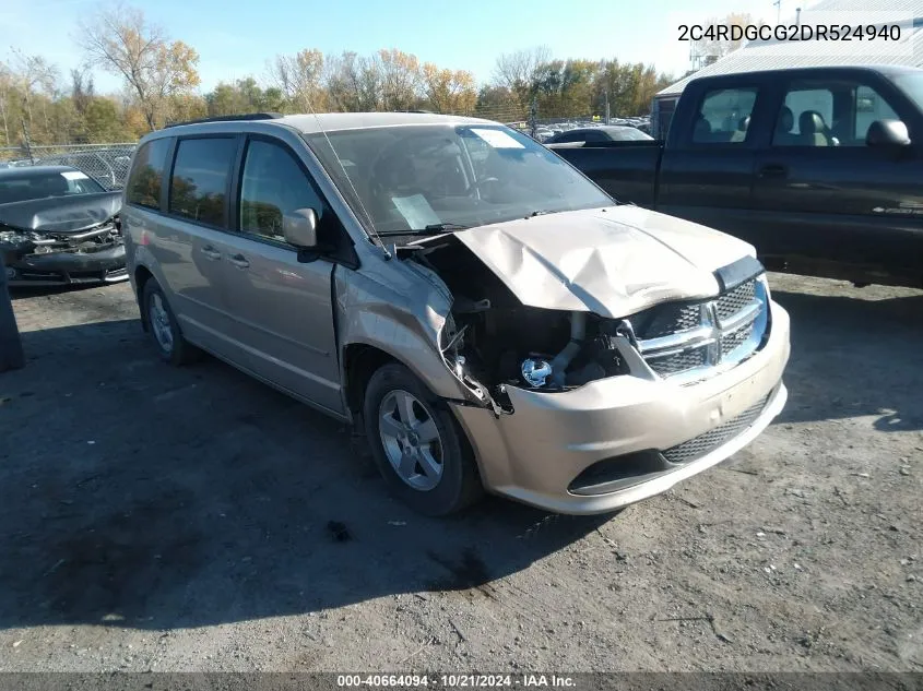 2013 Dodge Grand Caravan Sxt VIN: 2C4RDGCG2DR524940 Lot: 40664094