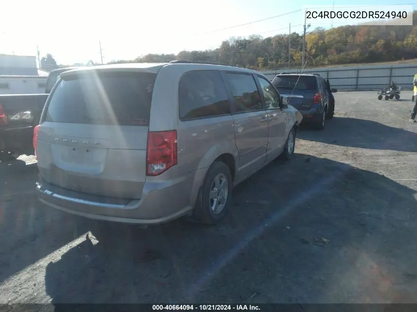 2013 Dodge Grand Caravan Sxt VIN: 2C4RDGCG2DR524940 Lot: 40664094