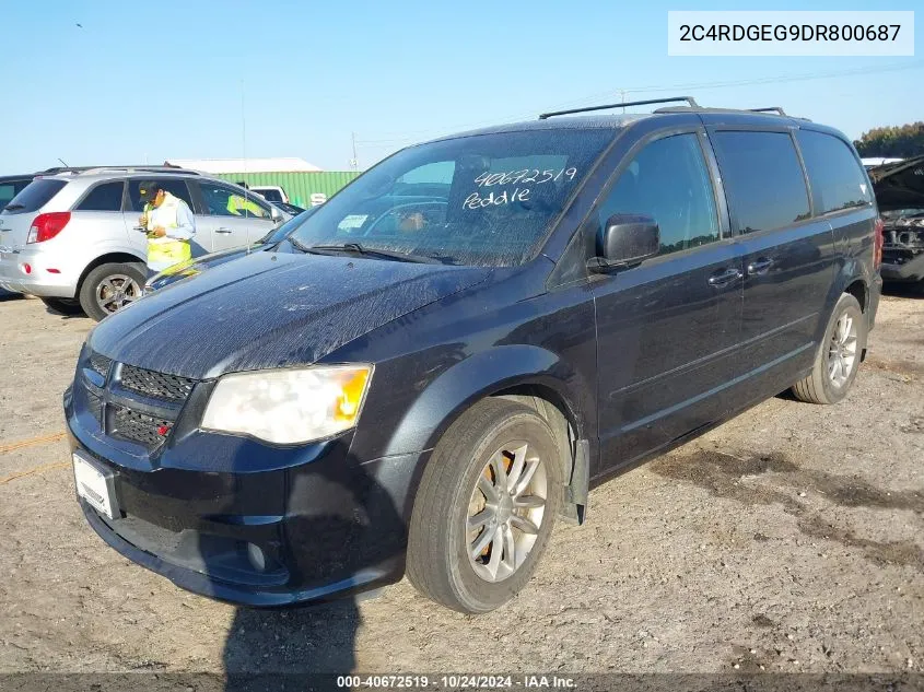 2013 Dodge Grand Caravan R/T VIN: 2C4RDGEG9DR800687 Lot: 40672519