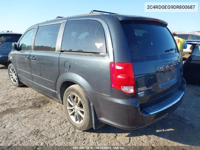 2013 Dodge Grand Caravan R/T VIN: 2C4RDGEG9DR800687 Lot: 40672519