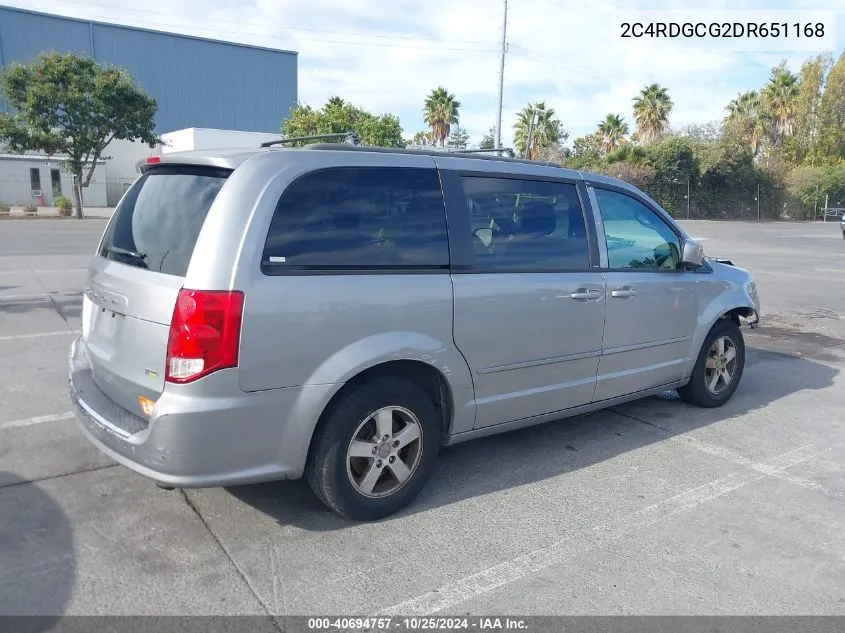 2013 Dodge Grand Caravan Sxt VIN: 2C4RDGCG2DR651168 Lot: 40694757