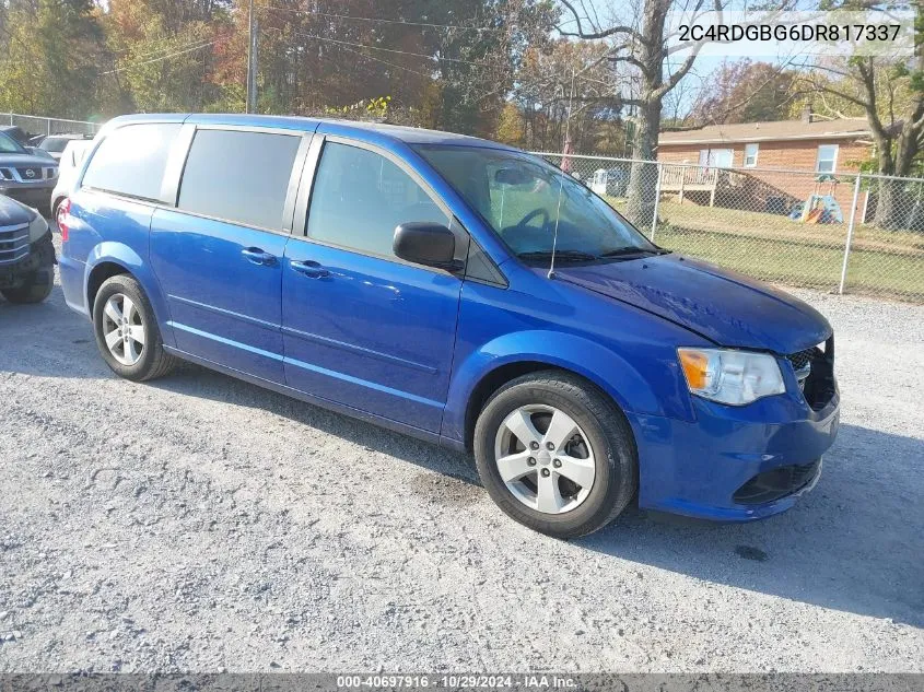 2013 Dodge Grand Caravan Se VIN: 2C4RDGBG6DR817337 Lot: 40697916