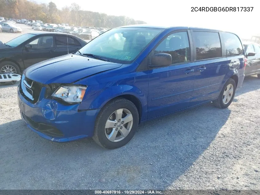 2013 Dodge Grand Caravan Se VIN: 2C4RDGBG6DR817337 Lot: 40697916