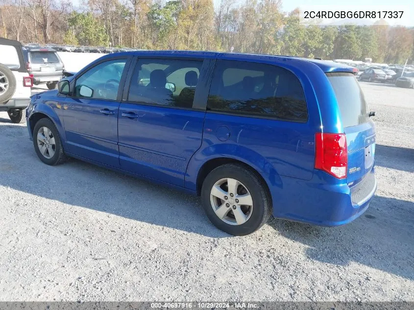 2013 Dodge Grand Caravan Se VIN: 2C4RDGBG6DR817337 Lot: 40697916