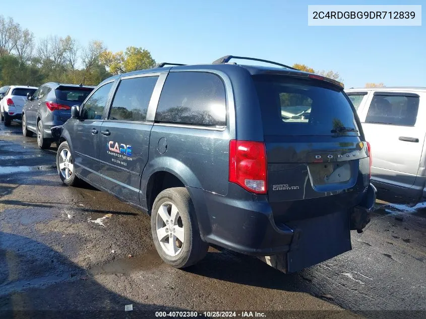 2013 Dodge Grand Caravan Se VIN: 2C4RDGBG9DR712839 Lot: 40702380