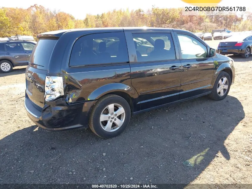 2013 Dodge Grand Caravan Se VIN: 2C4RDGBG7DR561788 Lot: 40702520