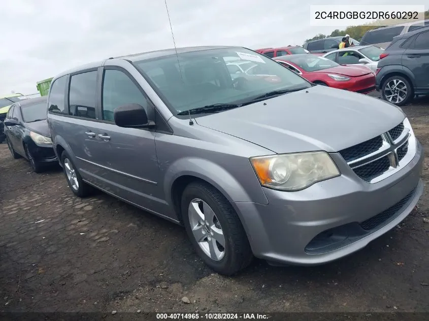 2013 Dodge Grand Caravan Se VIN: 2C4RDGBG2DR660292 Lot: 40714965