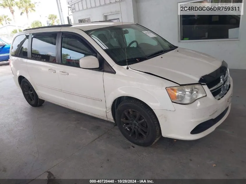 2013 Dodge Grand Caravan Sxt VIN: 2C4RDGCG6DR759311 Lot: 40720440