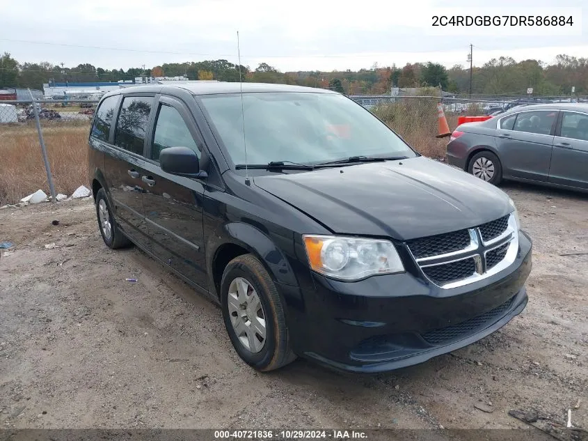 2013 Dodge Grand Caravan American Value Pkg VIN: 2C4RDGBG7DR586884 Lot: 40721836