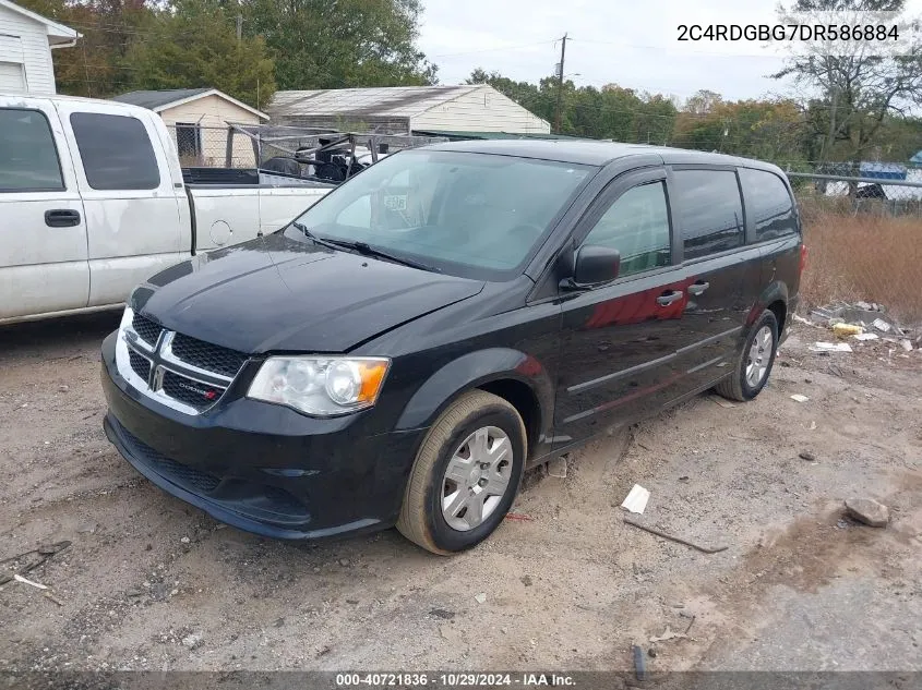 2013 Dodge Grand Caravan American Value Pkg VIN: 2C4RDGBG7DR586884 Lot: 40721836