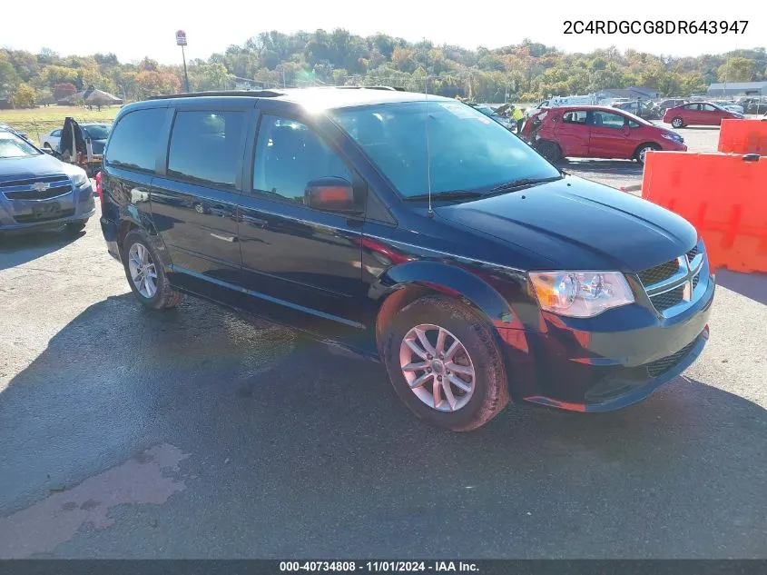 2013 Dodge Grand Caravan Sxt VIN: 2C4RDGCG8DR643947 Lot: 40734808