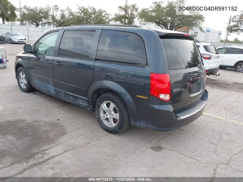 2013 Dodge Grand Caravan Sxt VIN: 2C4RDGCG4DR591152 Lot: 40775372