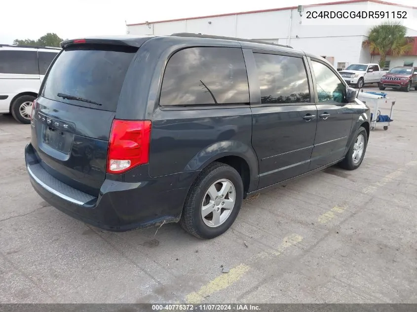 2013 Dodge Grand Caravan Sxt VIN: 2C4RDGCG4DR591152 Lot: 40775372