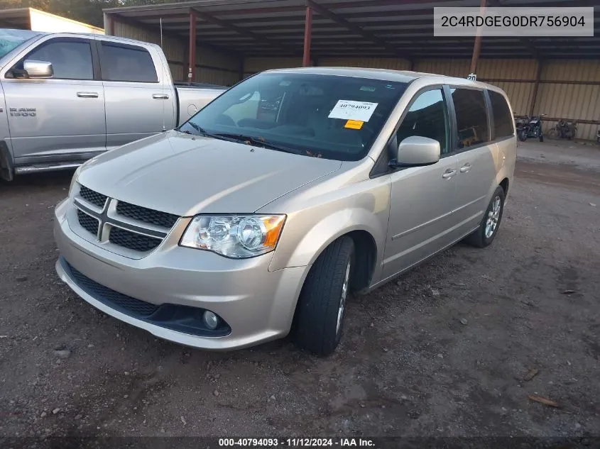 2013 Dodge Grand Caravan R/T VIN: 2C4RDGEG0DR756904 Lot: 40794093