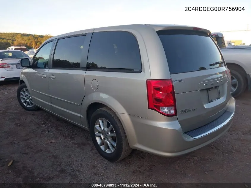 2013 Dodge Grand Caravan R/T VIN: 2C4RDGEG0DR756904 Lot: 40794093