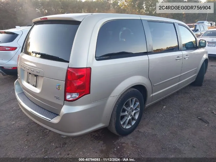 2013 Dodge Grand Caravan R/T VIN: 2C4RDGEG0DR756904 Lot: 40794093