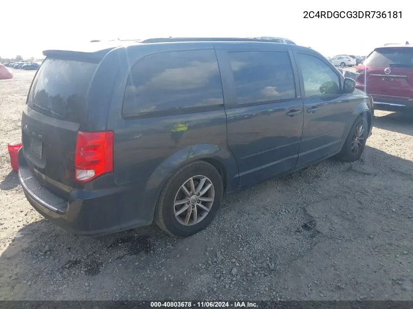 2013 Dodge Grand Caravan Sxt VIN: 2C4RDGCG3DR736181 Lot: 40803678