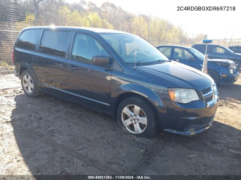 2013 Dodge Grand Caravan Se VIN: 2C4RDGBGXDR697218 Lot: 40821263