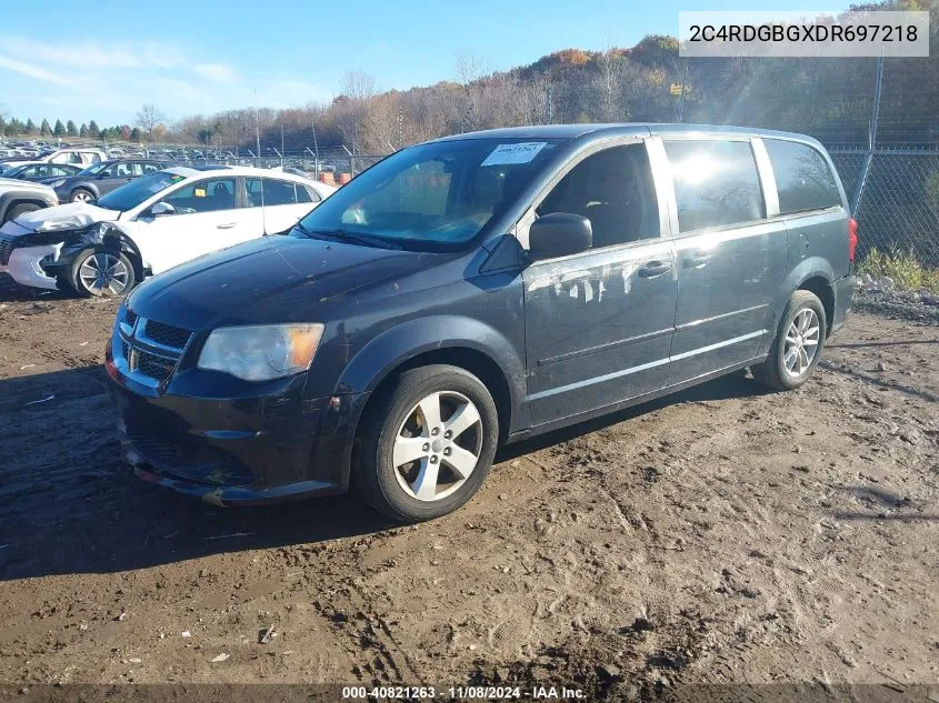 2013 Dodge Grand Caravan Se VIN: 2C4RDGBGXDR697218 Lot: 40821263