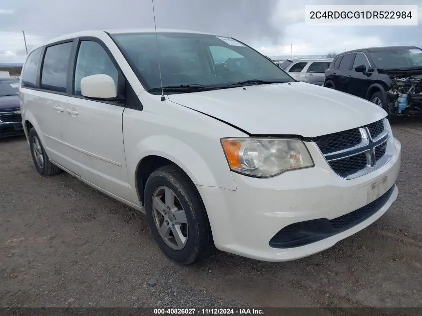 2013 Dodge Grand Caravan Sxt VIN: 2C4RDGCG1DR522984 Lot: 40826027