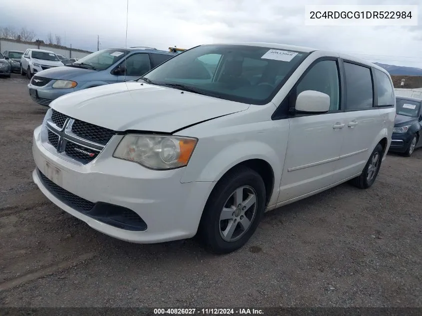 2013 Dodge Grand Caravan Sxt VIN: 2C4RDGCG1DR522984 Lot: 40826027